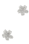 Metal Hammered Flower Earring