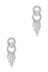 Rhinestone Two Circle Earrings