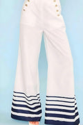 WHITE WIDE FIT PANT