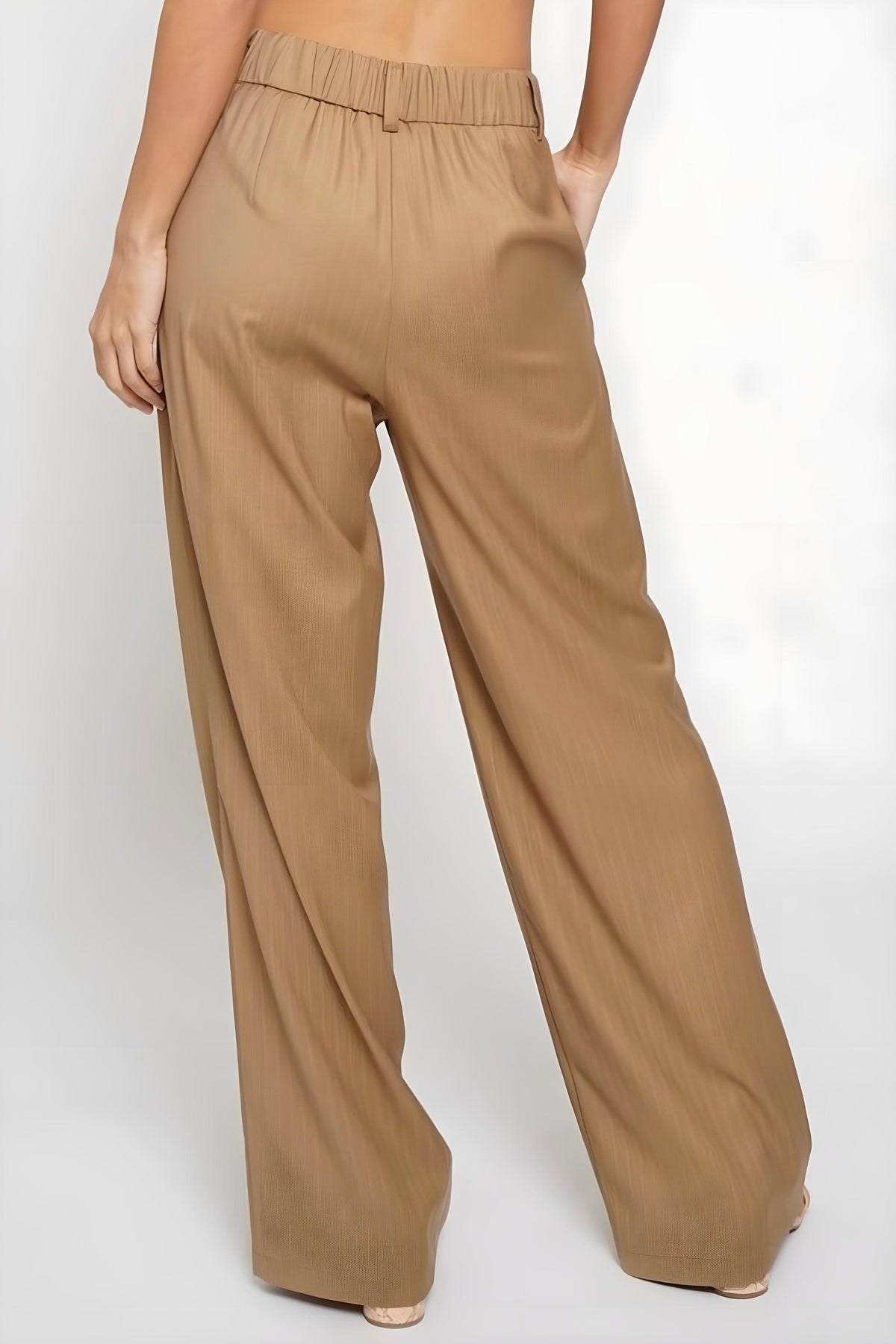 PLEATED STRIPES TROUSERS